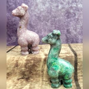 Lepidolite & Jade Baby Giraffe